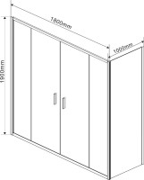 Душевой уголок Vincea Garda VSR-1G21018CH 180x100 см, профиль хром, стекло шиншилла