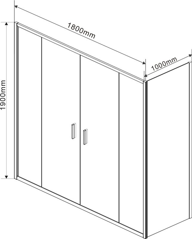 Душевой уголок Vincea Garda VSR-1G21018CH 180x100 см, профиль хром, стекло шиншилла