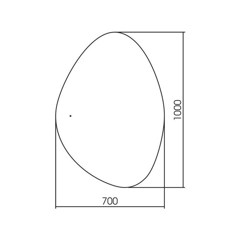 Зеркало Abber Teil AG6502S 70х100 см, с подсветкой
