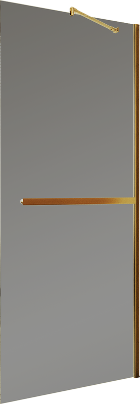 Душевая перегородка Maybahglass MGD-1461-3ш 99 см, профиль золото, стекло графит