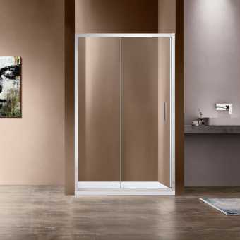 Душевая дверь в нишу Vincea Garda VDS-1G130CL 130 см, профиль хром, стекло прозрачное