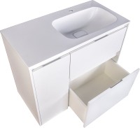 Мебель для ванной комнаты Style Line Барселона 90 R Люкс Plus, с бельевой корзиной, зеркало STWORKI Копенгаген