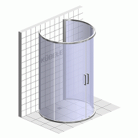 Душевой уголок Kubele DE018 DE018RR4L-CLN-WTMT 120х120, профиль белый матовый