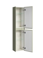 Шкаф-пенал для ванной Aqwella 5 stars Geometria 35 L/R шалфей зеленый