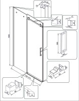 Душевая дверь в нишу Veconi Vianno VN-74B 150 см, профиль черный
