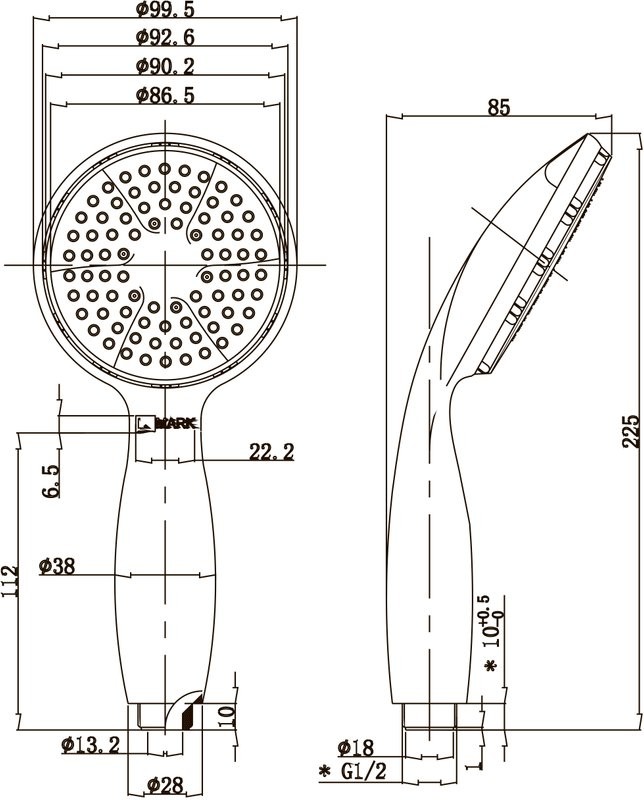 Душевая лейка Lemark Люкс LM8001C