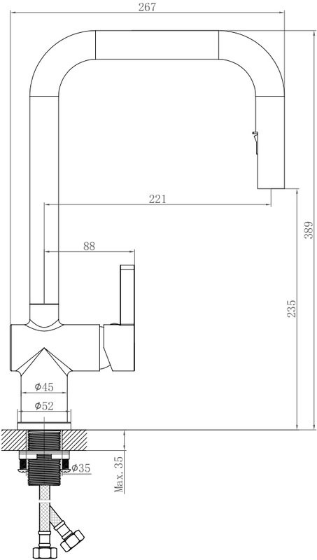 Смеситель для кухни Domaci Ливорно D4703CR хром