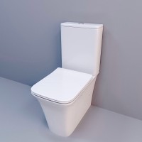 Унитаз-компакт напольный Ceruttispa Arno 7838 безободковый, с микролифтом