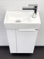 Тумба с раковиной Comforty Асти 40 подвесная, белый глянец