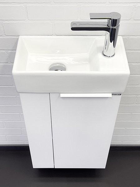 Тумба с раковиной Comforty Асти 40 подвесная, белый глянец