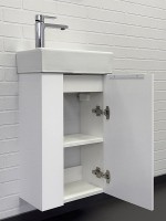 Тумба с раковиной Comforty Асти 40 подвесная, белый глянец