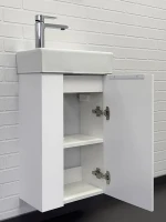 Тумба с раковиной Comforty Асти 40 подвесная, белый глянец