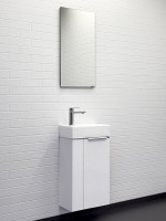 Тумба с раковиной Comforty Асти 40 подвесная, белый глянец