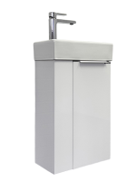 Тумба с раковиной Comforty Асти 40 подвесная, белый глянец