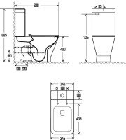 Унитаз-компакт напольный AQUAme AQM1005 безободковый, с микролифтом