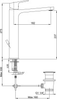 Смеситель для раковины E.C.A. Tiera 102188014EX