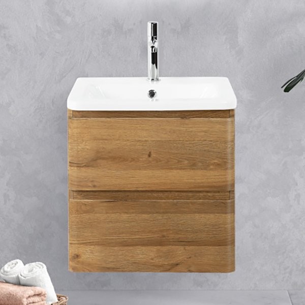 Тумба с раковиной BelBagno Albano-Cer 60 подвесная, rovere rustico