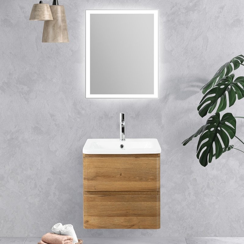Тумба с раковиной BelBagno Albano-Cer 60 подвесная, rovere rustico