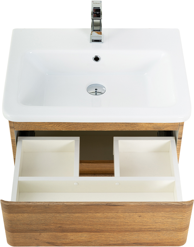 Тумба с раковиной BelBagno Albano-Cer 60 подвесная, rovere rustico
