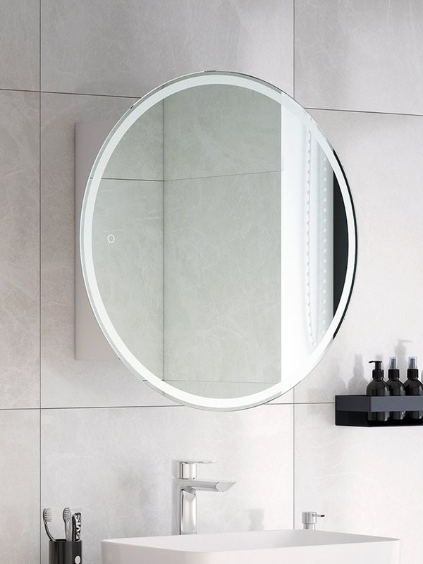 Зеркало-шкаф Corozo Орио универсальное 65, с подсветкой, белое