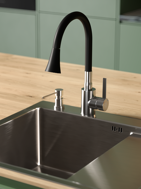 Смеситель для кухни РМС Sus123 SUS123BL-016F черный
