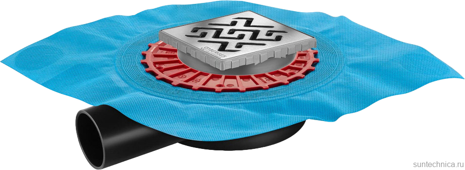 Душевой трап Berges Zentrum Antik 091364, 10x10 см, хром глянец