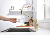 Смеситель для кухни Paulmark Siegen Si213111-BRw бронза, с гибким изливом