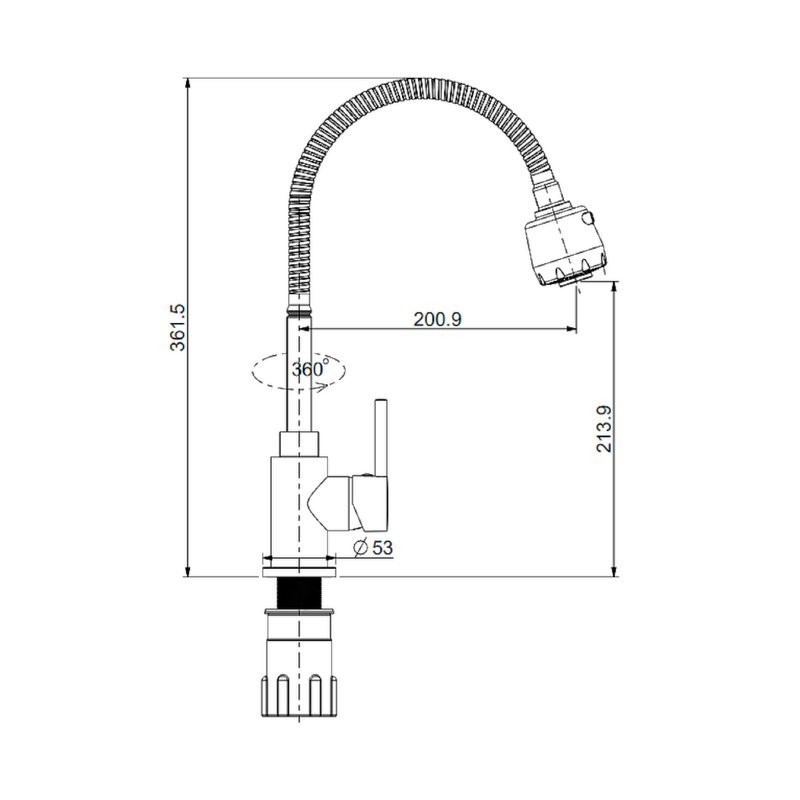Смеситель для кухни Splenka S201.47.05, сатин