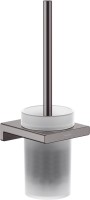 Набор Ершик Hansgrohe AddStoris 41752340 шлифованный черный хром + Держатель 41771340 шлифованный черный хром