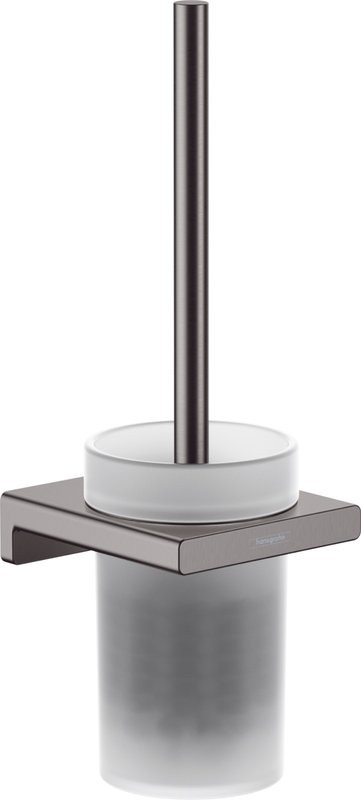 Набор Ершик Hansgrohe AddStoris 41752340 шлифованный черный хром + Держатель 41771340 шлифованный черный хром