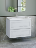 Тумба с раковиной Caprigo Wales 80 матовая белая