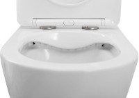 Унитаз подвесной Art&Max Bianchi AM9311CHR/SC безободковый, с микролифтом, белый