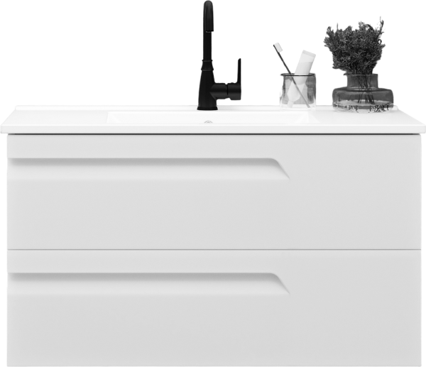 Тумба под раковину Laparet Atlas 100 белая матовая