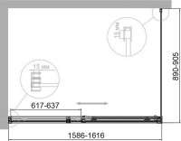 Душевой уголок Cezares Duet Soft -M AH 1 160/90 C Cr