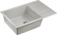 Комплект Мойка Paulmark Flugen 60 PM317850-GR серая + Смеситель Lemark Comfort LM3075C-Silver с гибким изливом, хром, серебристый