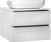 Тумба с раковиной Runo Орлеан 70 белая матовая, белый глянец, раковина Cuatro 50