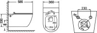 Умный унитаз подвесной Abber Bequem AC1105P импульсный смыв, с микролифтом