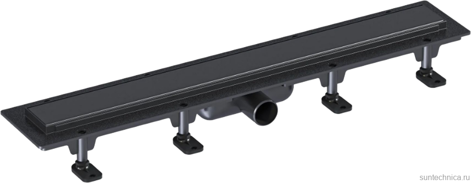Душевой трап Good Door ТЛ00048 83,5x4,9 см, черный