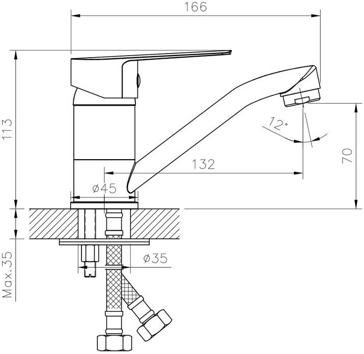 Смеситель для раковины Rossinka S S35-22
