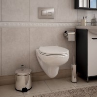 Унитаз подвесной Teymi Hanna Pro T40901 с микрофлитом, безободковый, белый