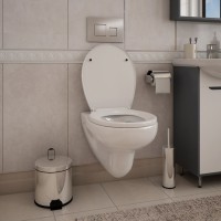 Унитаз подвесной Teymi Hanna Pro T40901 с микрофлитом, безободковый, белый