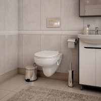 Унитаз подвесной Teymi Hanna Pro T40901 с микрофлитом, безободковый, белый