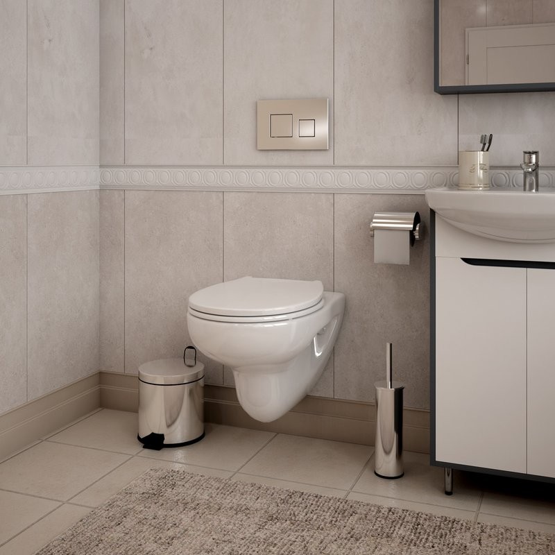 Унитаз подвесной Teymi Hanna Pro T40901 с микрофлитом, безободковый, белый