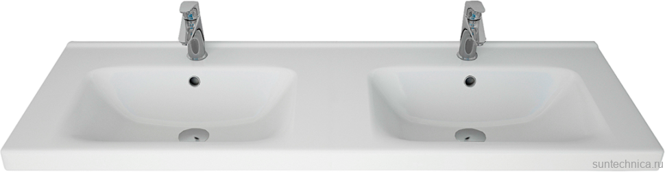 Тумба с раковиной Lemark Buno 120 белая глянцевая, 4 ящика