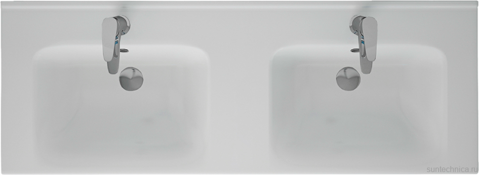 Тумба с раковиной Lemark Buno 120 белая глянцевая, 4 ящика