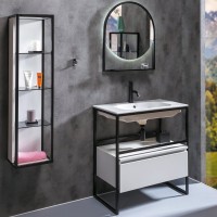 Мебель для ванной комнаты Armadi Art Loft 80 белая, напольная