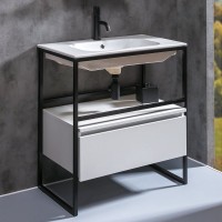 Мебель для ванной комнаты Armadi Art Loft 80 белая, напольная