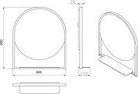 Мебель для ванной комнаты Armadi Art Loft 80 белая, напольная