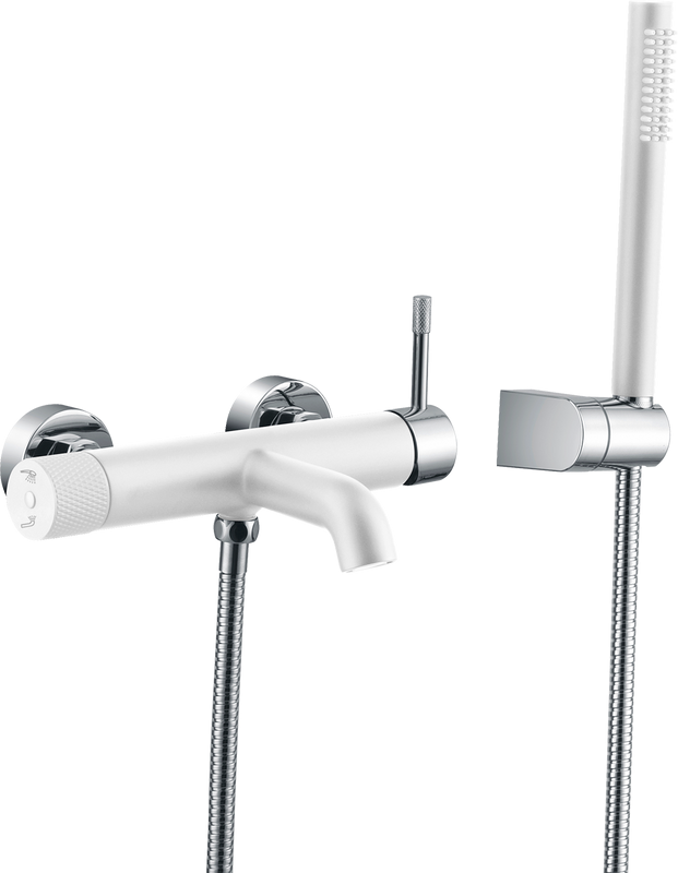 Смеситель для ванны с душем Boheme Uno 463-WCR white chrome