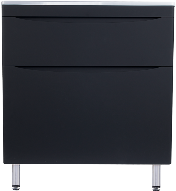 Тумба под раковину Style Line Бергамо Мини 80 Люкс Plus напольная, антискрейтч черная